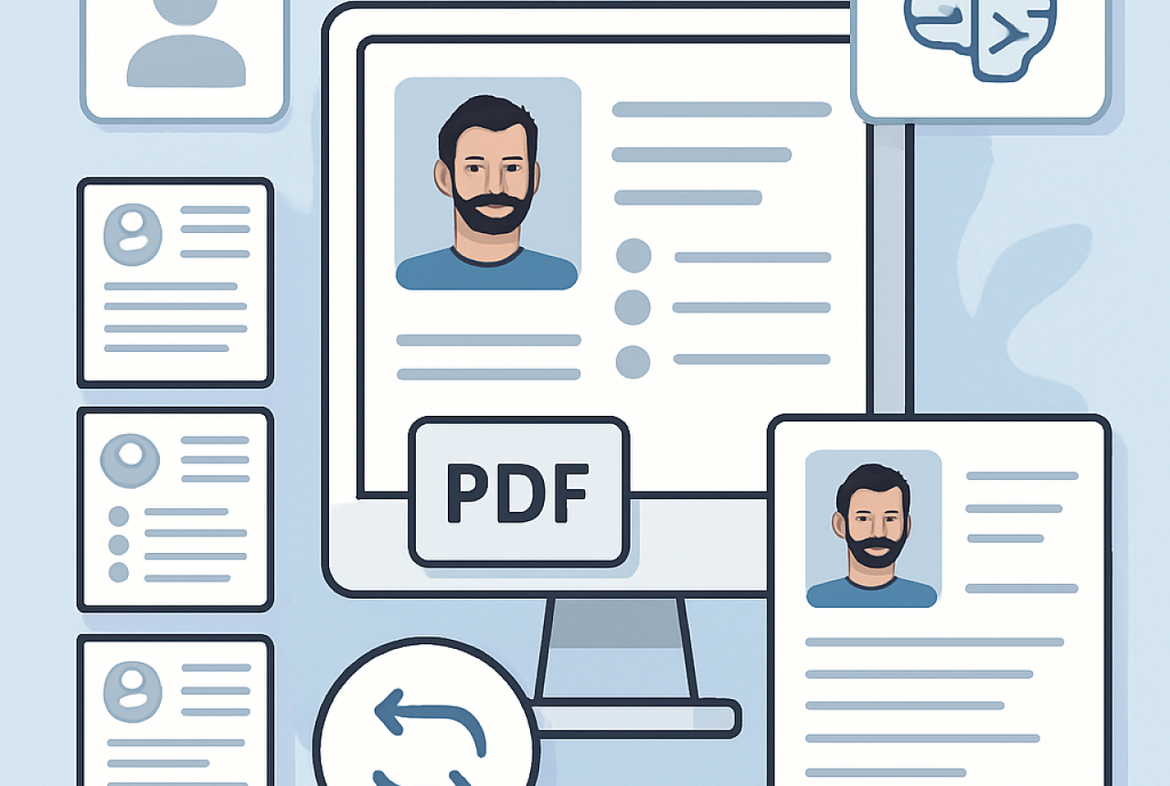 Criador de currículo grátis: monte o seu com IA, modelos prontos e PDF na hora